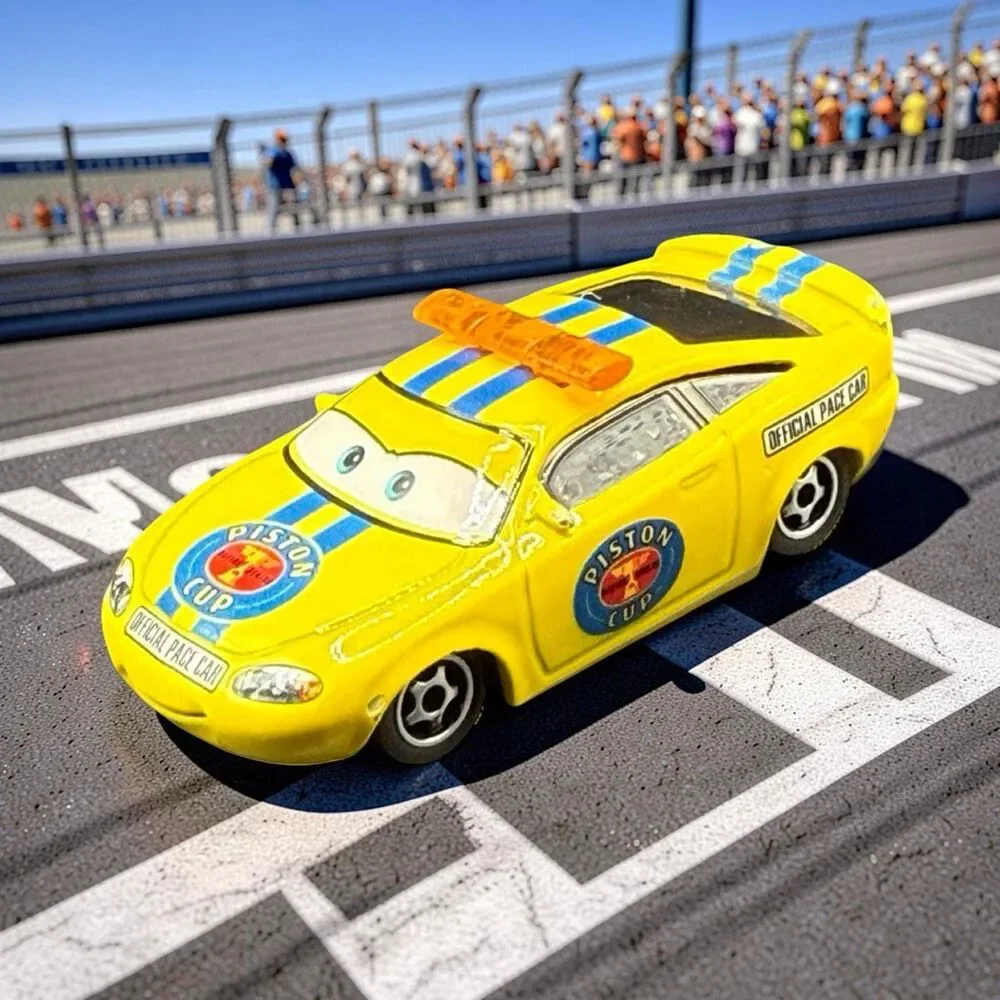 Disney Pixar Cars Charlie Checker Piston Cup Official Pace Car Diecast A71